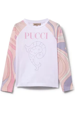 PUCCI Junior Camiseta con estampado Marmo