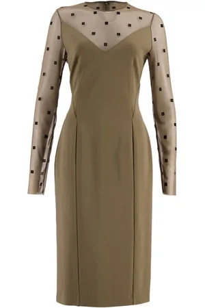 Givenchy Vestido midi con logo en jacquard
