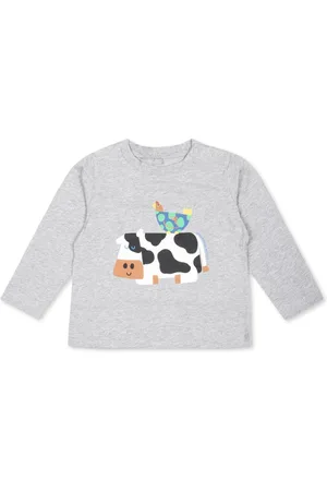 Stella McCartney Camiseta con vaca estampada