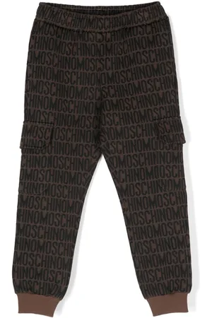 Moschino Pantalones de chándal con logo en jacquard