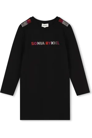 Sonia Rykiel Enfant Vestido con logo de strass