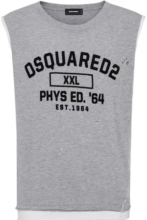 Dsquared2 Top sin mangas con logo estampado