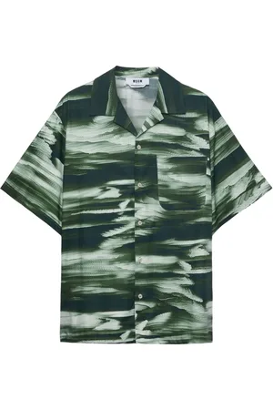 Msgm Camisa con motivo abstracto