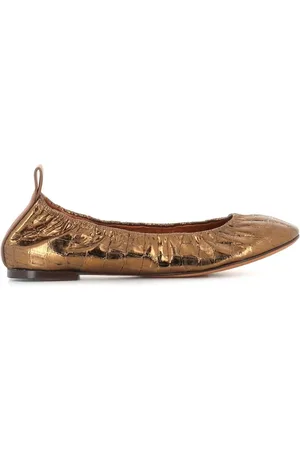 Lanvin Bailarinas con efecto de piel de cocodrilo