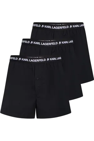 Karl Lagerfeld Pack de tres bóxeres con logo en la cinturilla