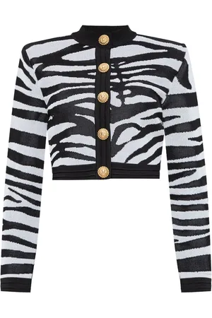 Balmain Cárdigan con motivo de cebra