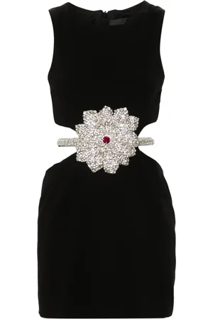 LOULOU Vestido corto con detalle de cristales