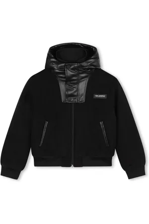 Karl Lagerfeld Chaqueta con capucha y parche del logo