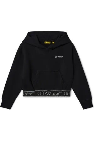 OFF-WHITE Sudadera corta Bookish Logo Band con capucha