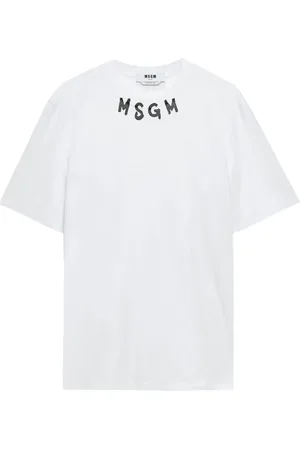 Msgm Camiseta con logo Brushstroke