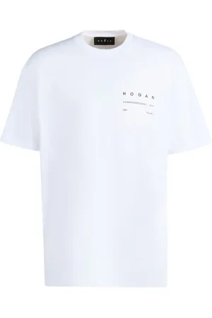 Hogan Camiseta de algodón con logo estampado