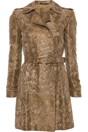 Gucci Abrigo con bordado floral 2000