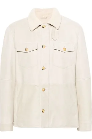 Brunello Cucinelli Chaqueta con cuello de pelo