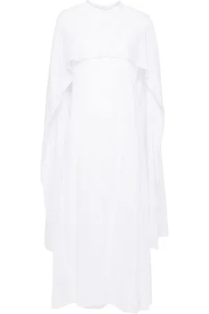 Jil Sander Vestido midi con detalle de capa