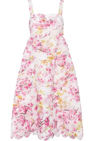 Cynthia Rowley Vestido midi con motivo floral