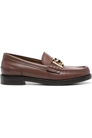 Fendi Mocasines con placa del logo FF