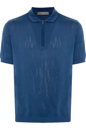 corneliani Polo con motivo en jacquard
