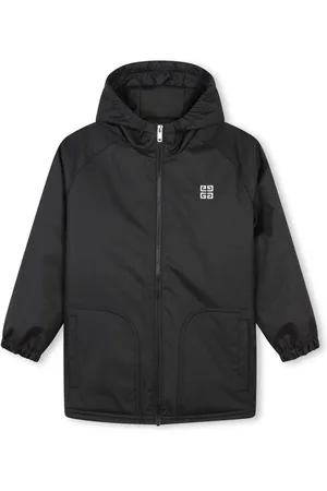 Givenchy Abrigo con capucha y logo bordado