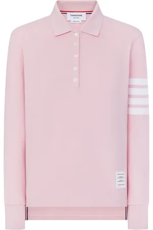 Thom Browne Polo de manga larga con tres rayas