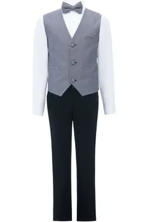 M. Moustache Traje de cuatro piezas con chaleco Almendra