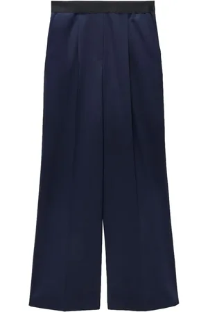 Msgm Pantalones de vestir con logo en la cinturilla