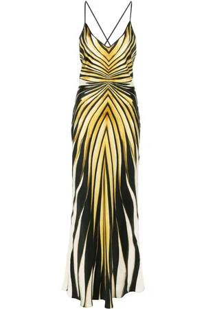 Roberto Cavalli Slip dress con estampado abstracto