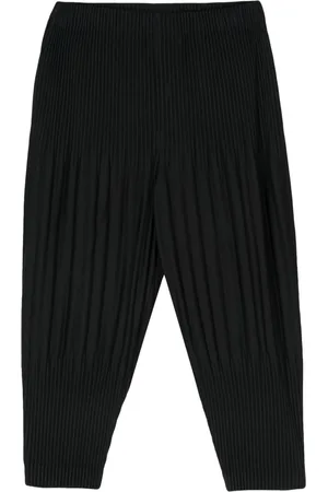 Issey Miyake Pantalones ajustados con diseño plisado