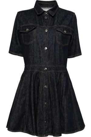 Msgm Vestido vaquero corto con botones