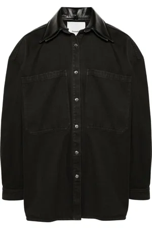Nanushka Chaqueta vaquera con cuello removible