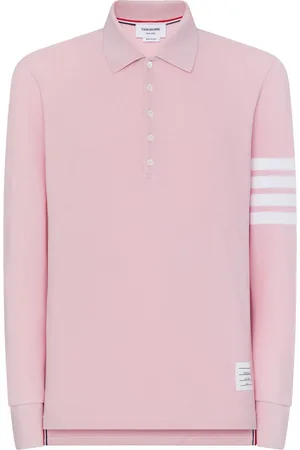 Thom Browne Polo de manga larga con tres rayas