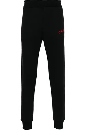 Alexander McQueen Pantalones de chándal con logo bordado