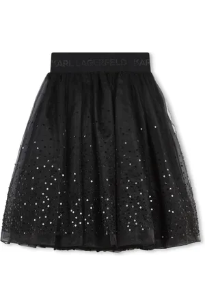 Karl Lagerfeld Falda de organza con lentejuelas