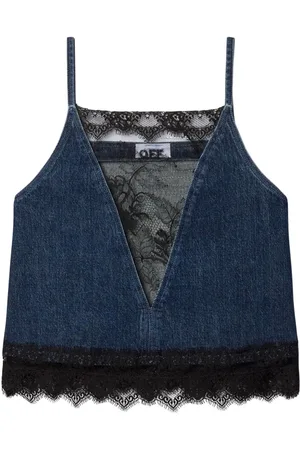 OFF-WHITE Top con detalles de encaje