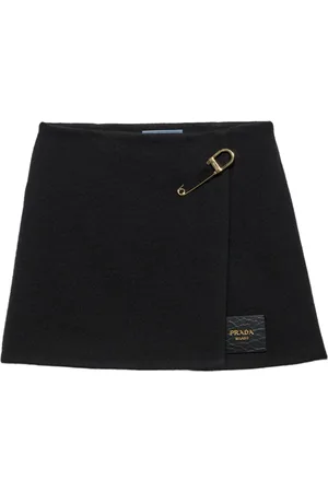 Prada Minifalda con parche del logo