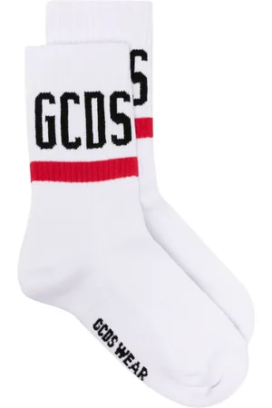 GCDS Calcetines con logo de intarsia