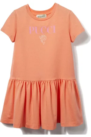 PUCCI Junior Vestido con logo estampado