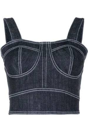Lethicia Bronstein Top vaquero corto Ana