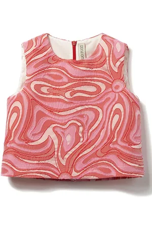 PUCCI Junior Top sin mangas con motivo Marmo en jacquard