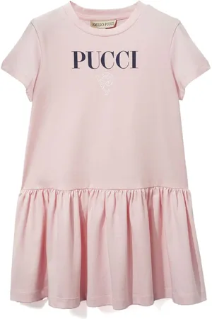 PUCCI Junior Vestido con logo estampado