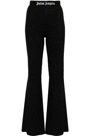 Palm Angels Pantalones con franja del logo