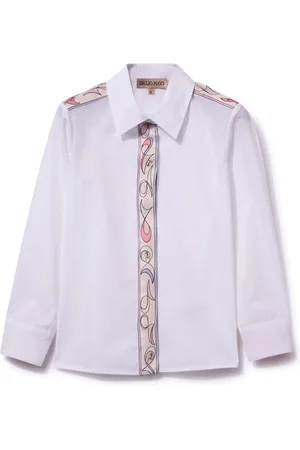 PUCCI Junior Camisa con ribete en contraste