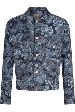 Etro Chaqueta vaquera con motivo floral