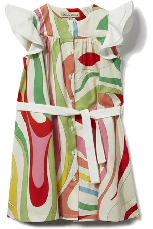 PUCCI Junior Vestido con motivo Marmo