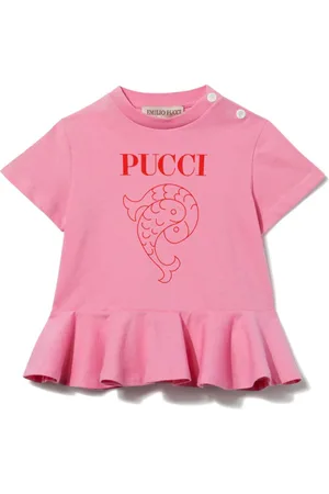 PUCCI Junior Vestido con logo estampado