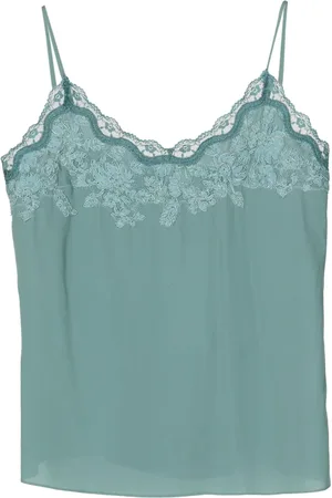 Lethicia Bronstein Top Amabile con ribete de encaje
