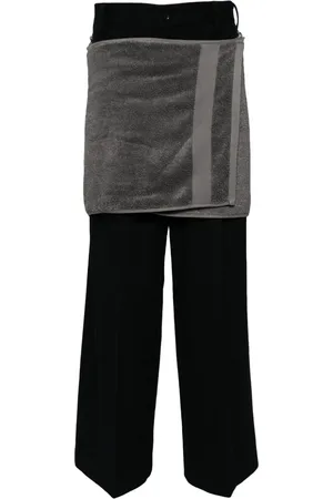 DOUBLET Pantalones Onsen Towel con acabado afelpado