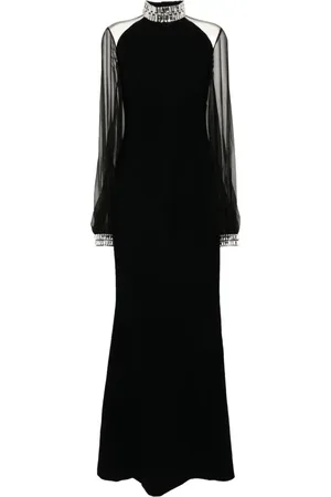JEAN-LOUIS SABAJI Vestido con detalles de cristal