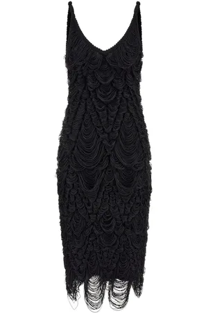 Salvatore Ferragamo Vestido con flecos