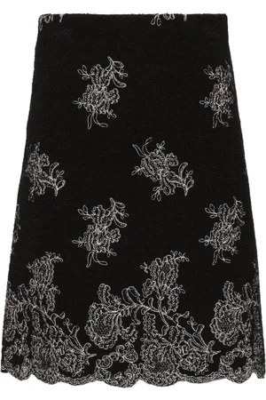 Giambattista Valli Falda con bordado floral