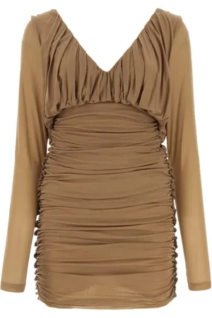 Saint Laurent Vestido corto con cuello en V